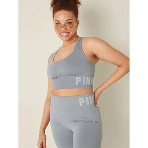 Victoria's Secret Pink Seamless Lightly Lined Scoop Neck Sports Crop NEW W/ TAGS
